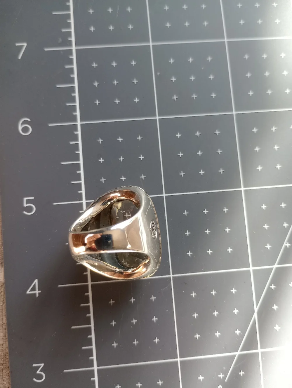 David Yurman Champagne & Diamond Albion Ring Size 7 - Picture 11 of 15